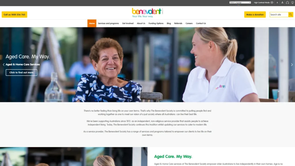Benevolent Society website