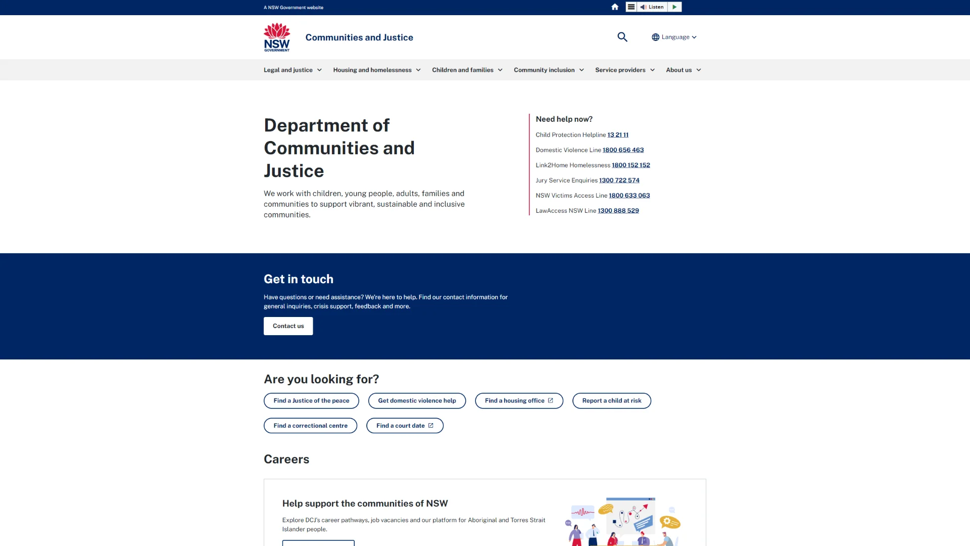 DCJ website