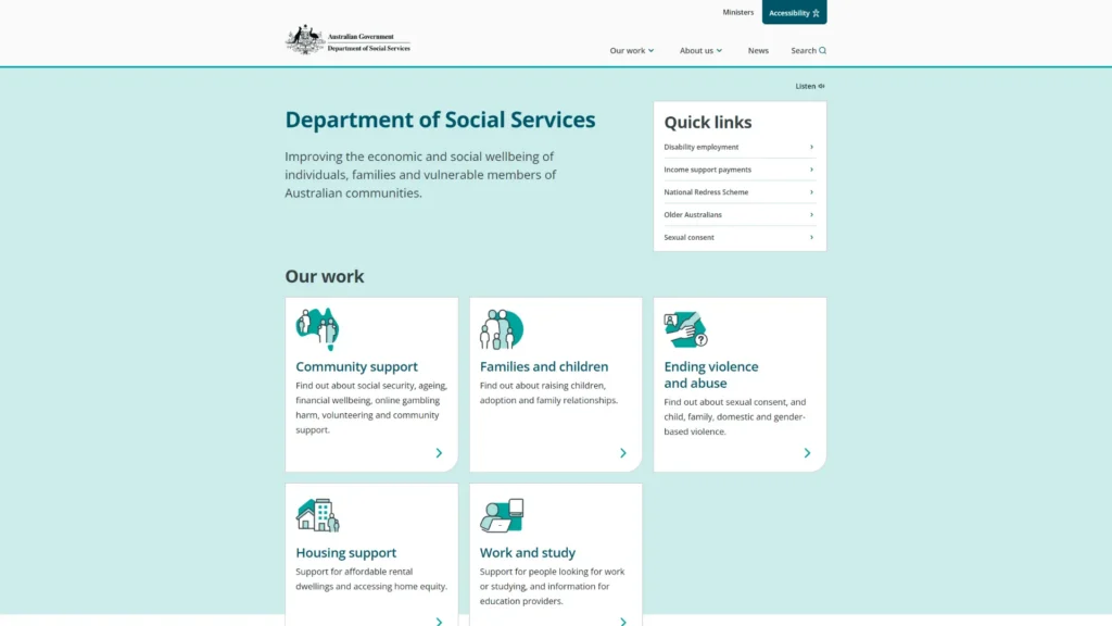 DSS website