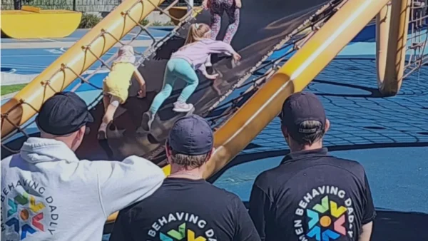 Men Behaving Dadly at fun park play event