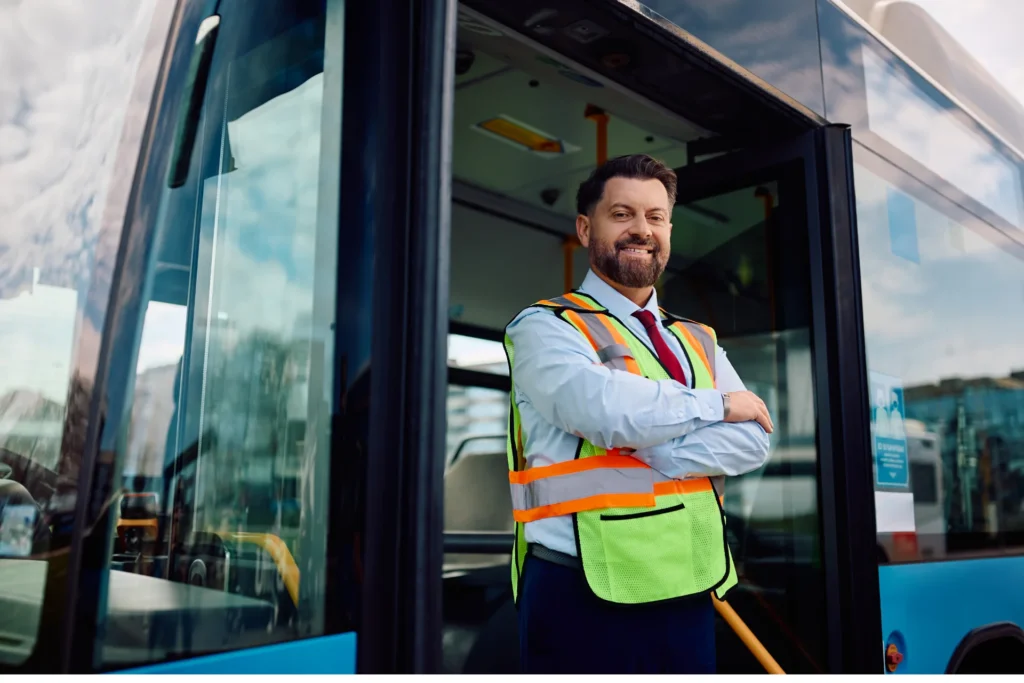 Bus Driver completing his driver training program